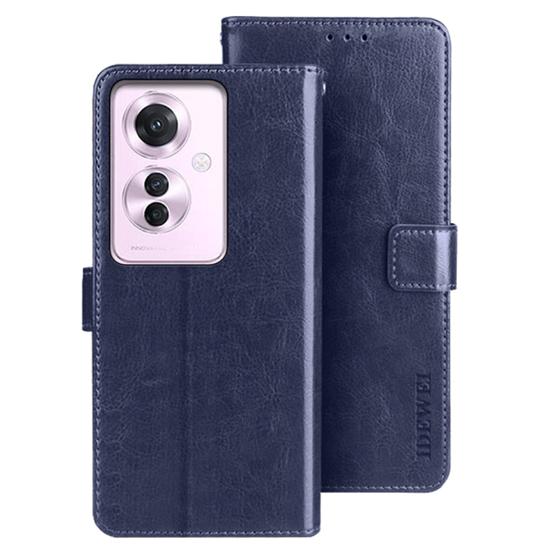 IDEWEI For Oppo Reno11 F 5G Leather Case Folio Flip Wallet Protective Phone Cover IDEWEI For Oppo Reno11 F 5G Leather Case Folio Flip Wallet Protective Phone Cover